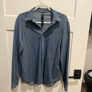 lululemon athletica Blue Casual Button Down Shirt